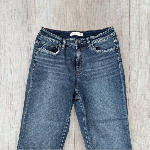 Flying Monkey Distressed Straight Leg Jeans F4216 Women’s Size 29 Medium Wash - Picture 4 of 4